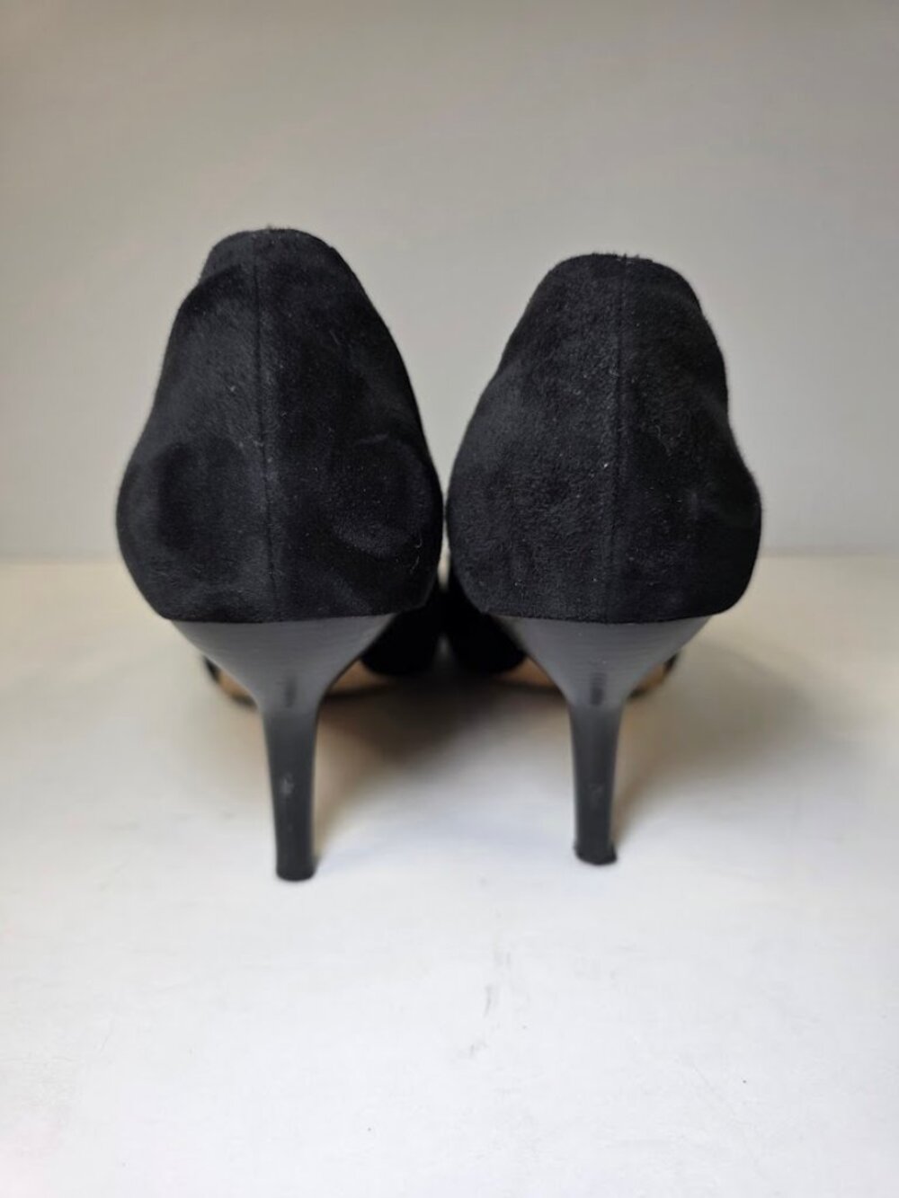 Via Spiga Black Suede Pointed Toe Mary Jane Heels 7.5 - Picture 5 of 9